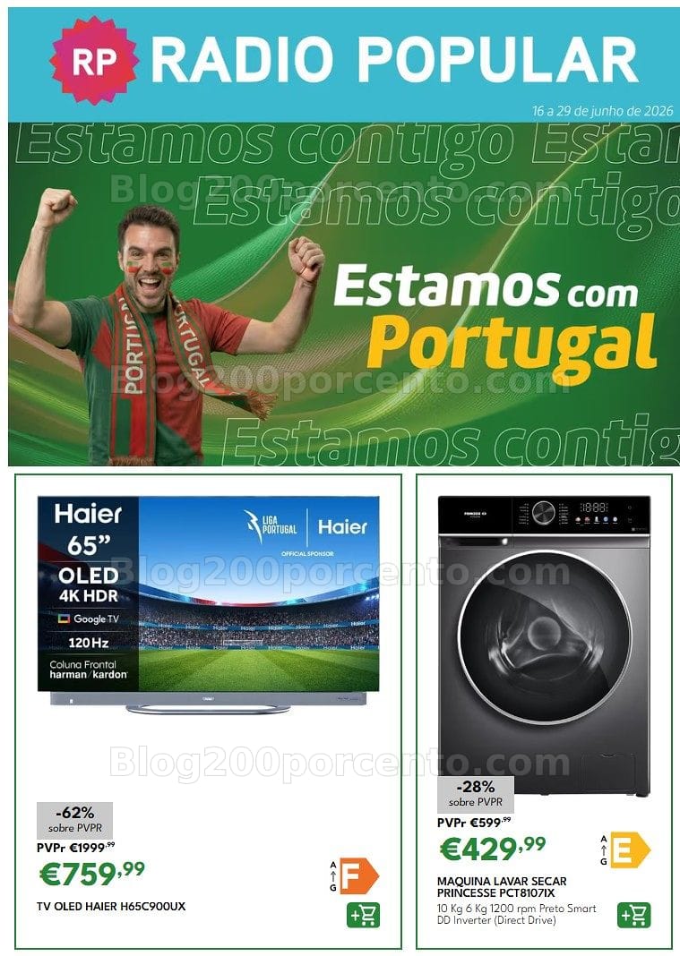 Antevisão Folheto RADIO POPULAR Promoções de 16 a 29 junho